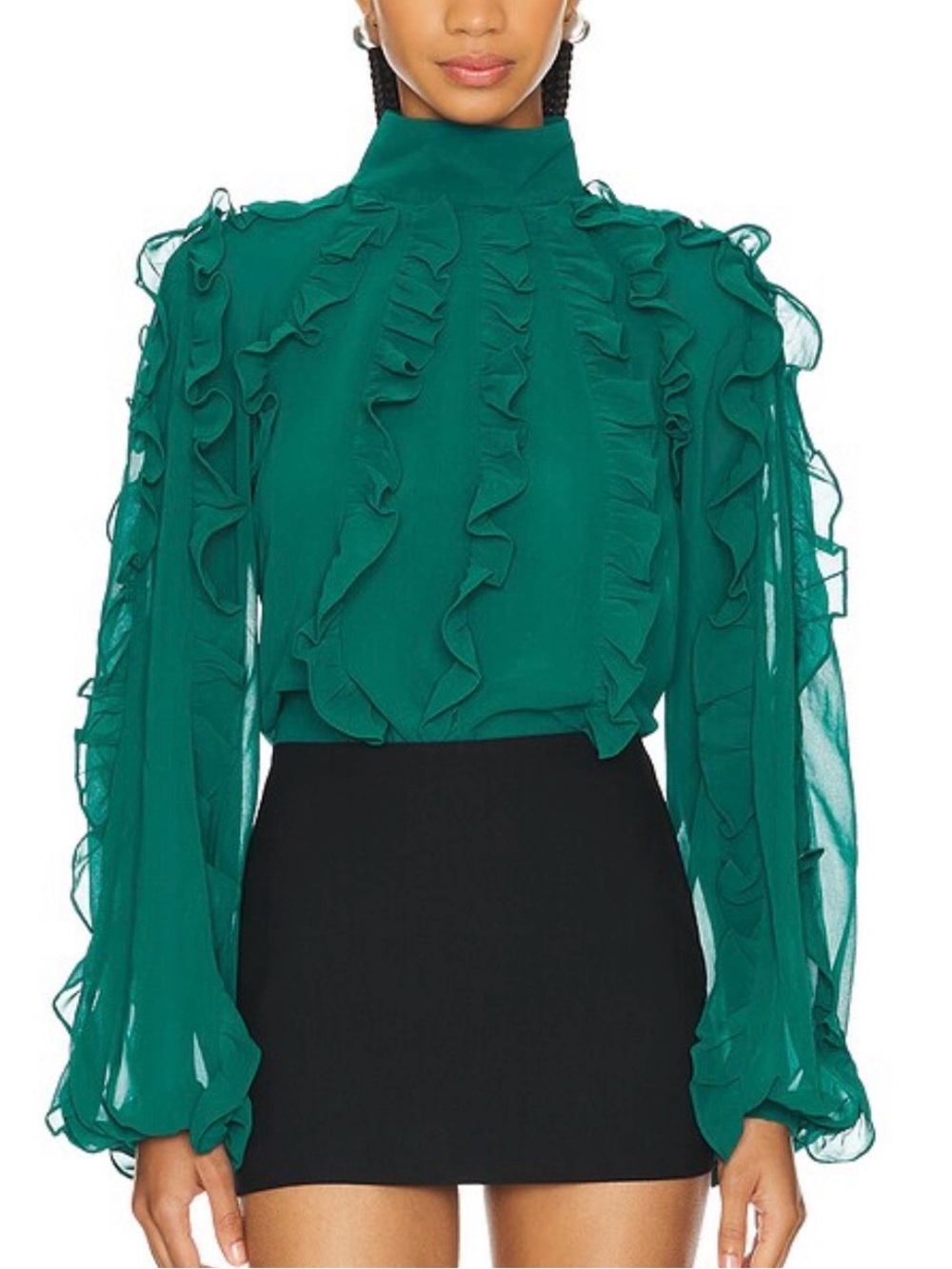 PatBO Ruffle Long-Sleeve Top - Picture 2 of 6